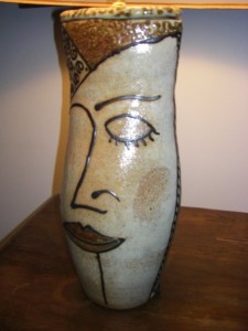 pottery lamp