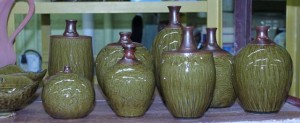 pottery small bottles